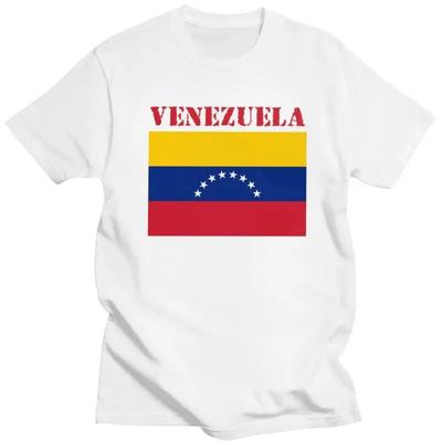 T-shirt personnalisé drapeau du Venezuela pour homme, 100 % coton.