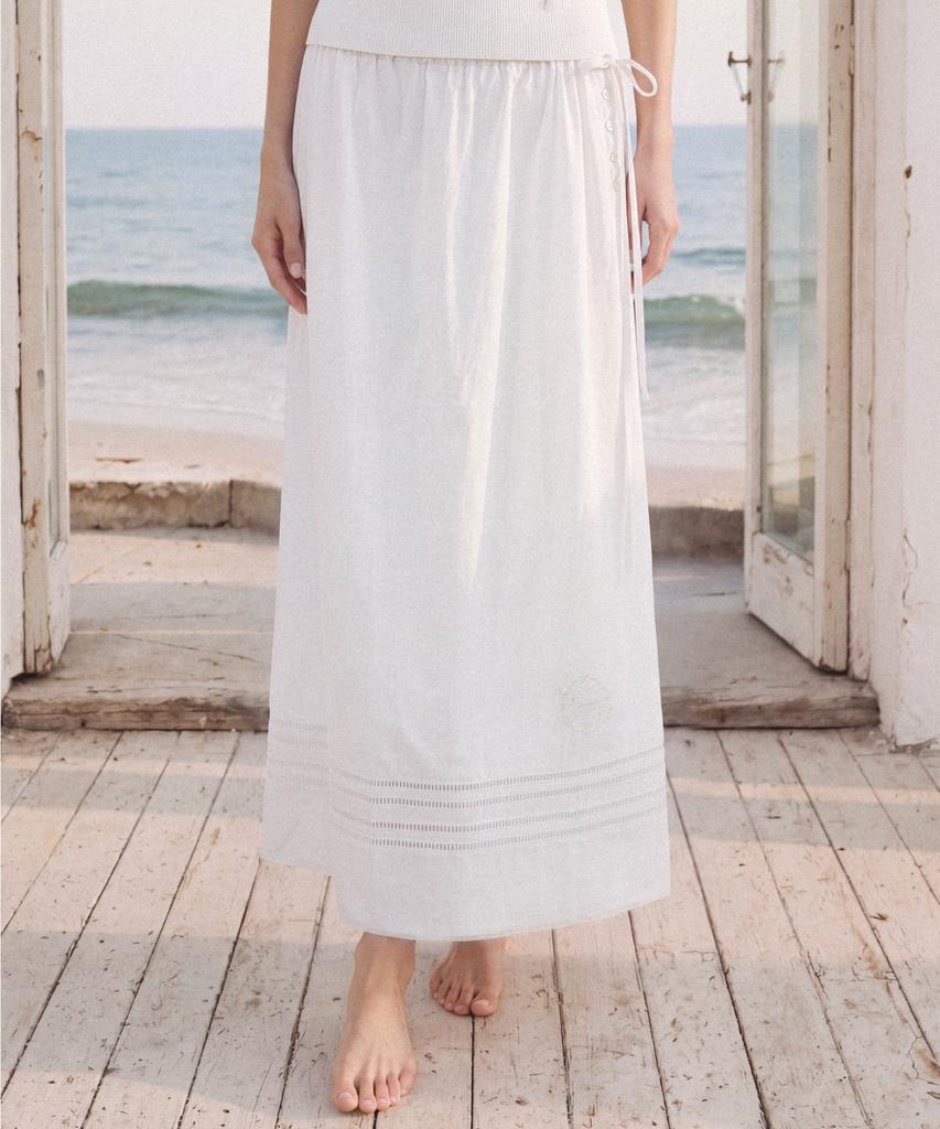 Polneua Broderie Lace Skirt (White)