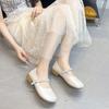 Mary Jane Women's Shoes New Summer Wear Ballet Shallow Mouth Single Shoes with Skirt Flat Evening Single Shoes