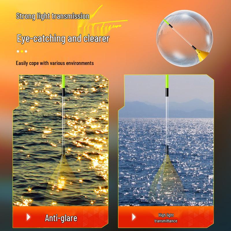 Windproof, Wave-Resistant Crystal Tail Fishing Float for Grass and Crucian Carp - Anti-Drift Design