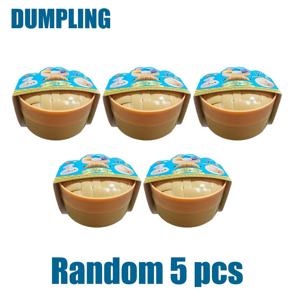 Dumpling Stress Balls Fidget Sensory Toy Simulation Food With Steamer Squeeze Dough Ball Stress Relief Hand Toy 1-5 Pcs