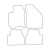[BLM]CH002 Red - Set of Velour Floor Mats To Fit Chevrolet Aveo II 2005-2011 - Red Trim