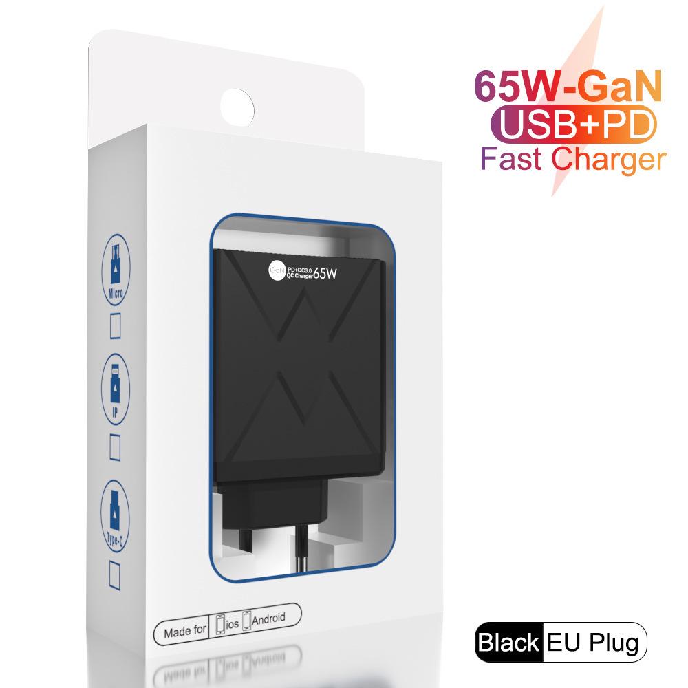 65W PD/QC3.0 Fast Charger for Phones & Tablets - European Standard
