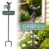 Decorative Flower Bed Edging Retro Bird Garden Stake, Metal Sign Rustic Heavy Duty Stakes Yard Decoration with Stake for Bed, Lawn Aged Iron
