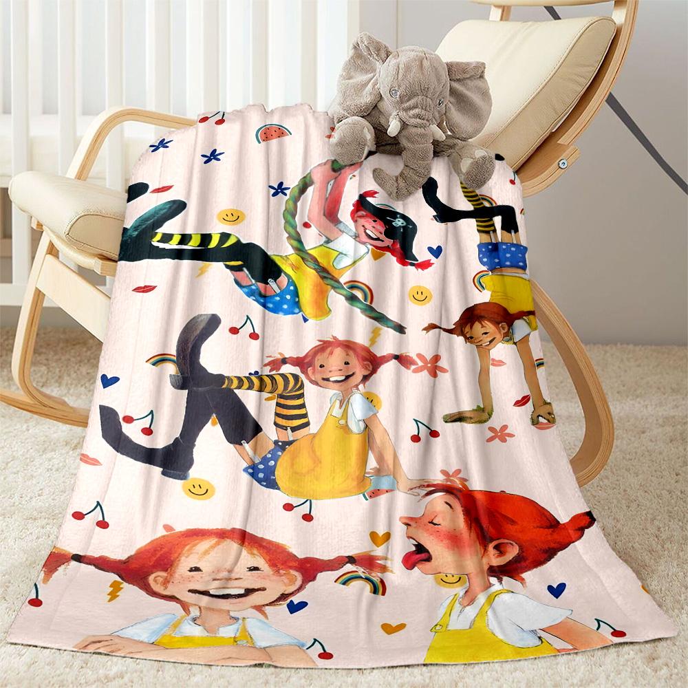 Coperta Avventure di Pippi Ultra Morbida Perfetta per Picnic Biancheria da Letto Ufficio Universale per Tutte le Stagioni Regalo Perfetto per Parenti e Amici