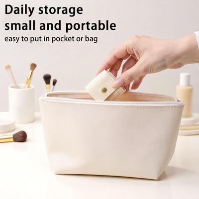Jewelry Travel Bag Travel Ring Holder Trendy Folding Divided Case With Buckle For Airplane Beach Vacation Honeymoon Wedding