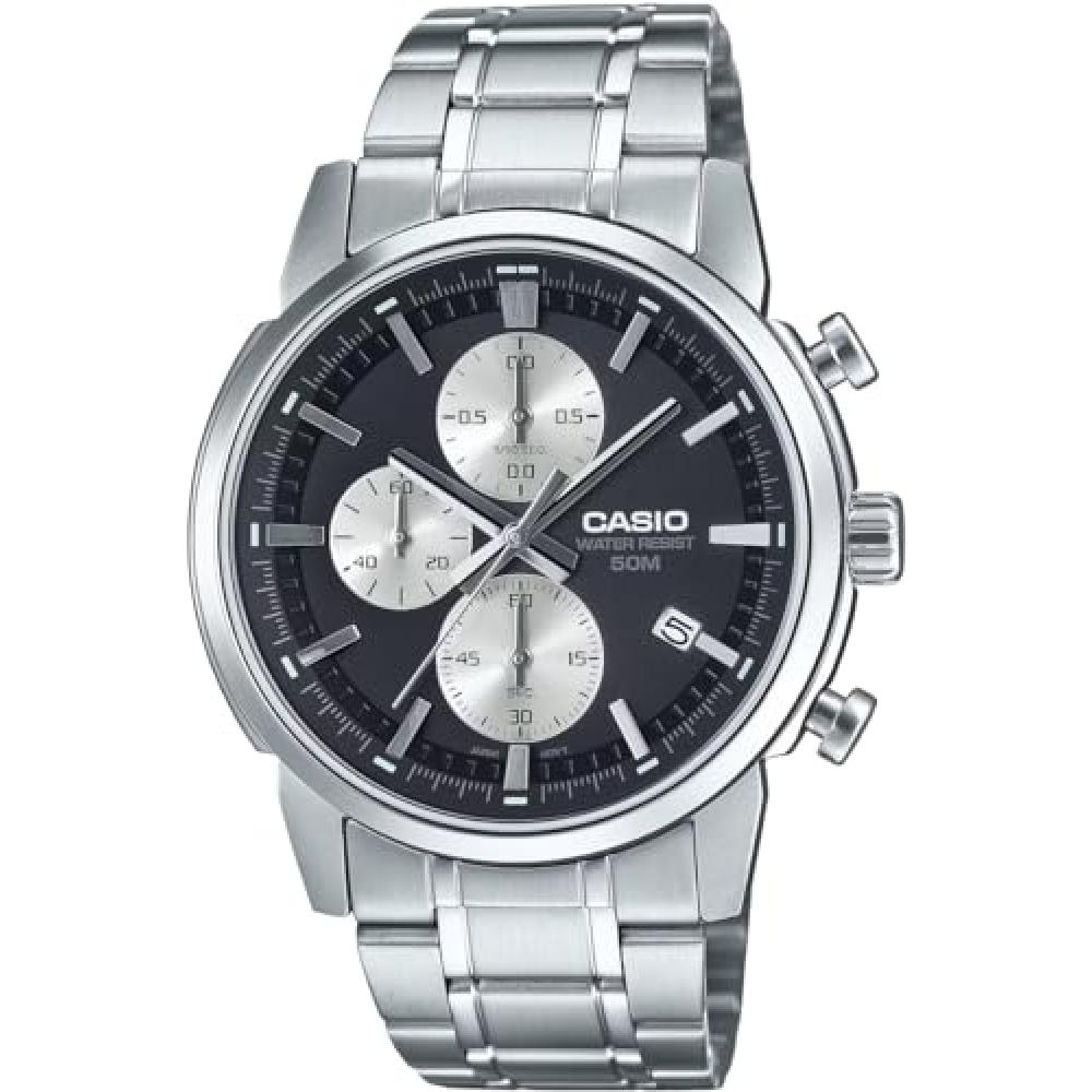 

CaSio 110 MTP E510D 1A2V [CaSio] Стандартные мужские часы Ультра хронограф Кварцевый обратный Panda OverSeaS