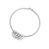 Lemegeton Customized Name Bracelet Love Heart Pendant Personalized bracelets Women Bangle Stainless Steel Jewelry Birthday Gifts