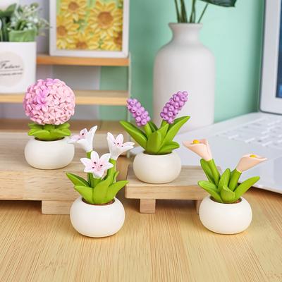 Blumentopf Kleiner Elf, Niedliches Topfblumenarrangement, Mini-Tischdekoration aus Harz, Frisches und Einfaches Geschenk