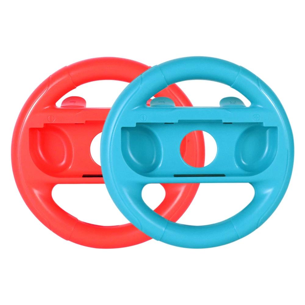 2Pcs Left Right Game Steering Wheel Controller Handle Holder Grip JoyCon Controller Gamepad For Nintendo Switch OLED NS