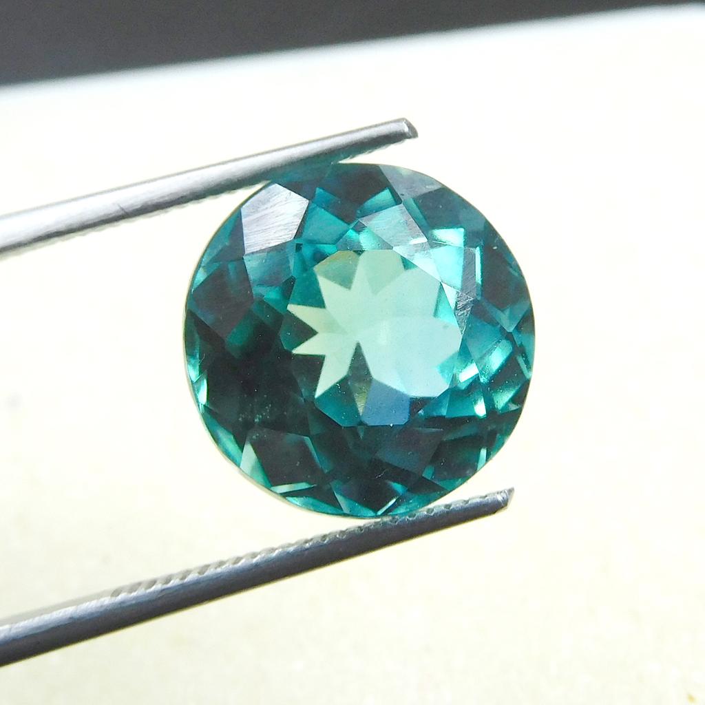 Natural Bluish Green Sapphire Loose Gemstone 9.50 Ct Round for Birthday Gift September Birthstone