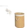 Foldable Dustproof Bamboo Laundry Basket