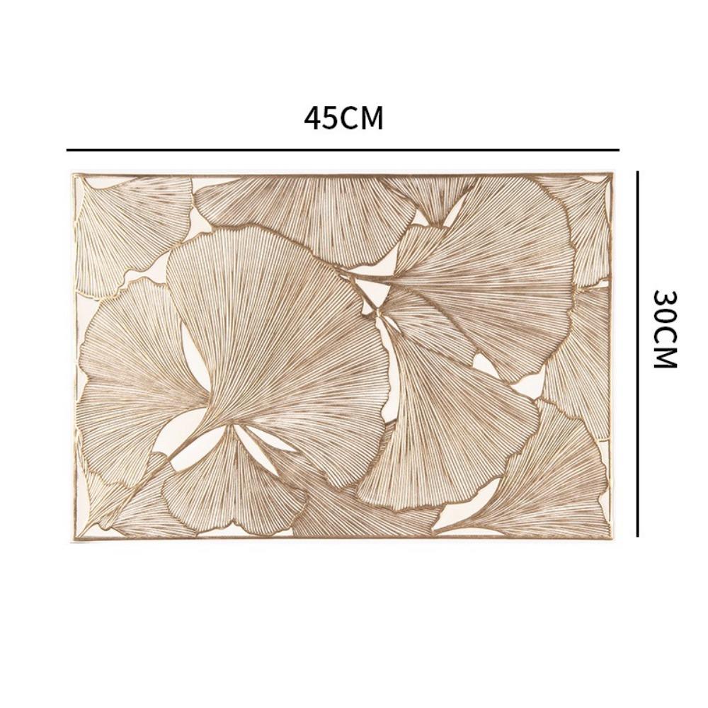 PVC Meal Mat Rectangle Dinning Table Mat Light Luxury Drain Mat Home Hotel Decoration