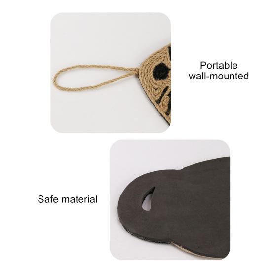 Sisal Cat Scratching Mat Cute Animal Shape Hanging Cat Scratch Mat Protect Your Furniture Vertical Cat Scratcher for Indoor Cats