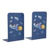 2Pcs Book Ends Nonslip Stable Firm Rounded Corner Rustproof Glossy High Durability Metal Bookends