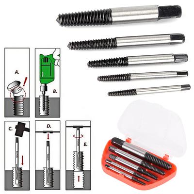 Extracteur de vis, Guide de forets, extracteur de boulon cassé et endommagé, outils de réparation 5 pièces