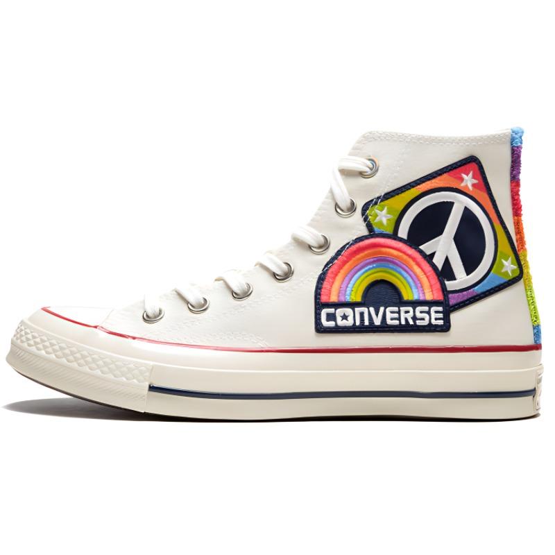 Converse Chuck Taylor All Star 1970s Hi Round Toe Lace-Up Lightweight High-Top Canvas Shoes Unisex Sneakers White 158420c