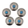 5 Pcs Leather Decorative Buttons Flower Buttons Imitation Turquoise Button for Jewellery Making Clothing Bag Dress