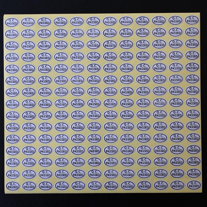 

QC Passed Self-Adhesive Oval & Round Labels - Green, White, Gold