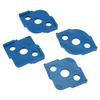 4PCS R Corner Templates Round Angle Radius Jig Routing Template ABS Woodworking Corner Locator Blue