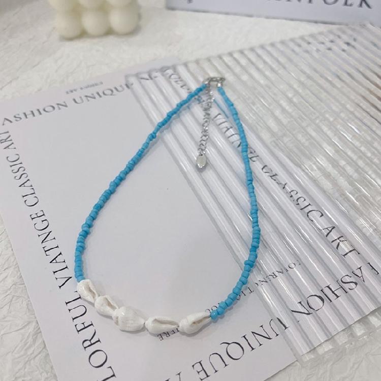 Fashion Shell Necklace with Beads Dopamine Natural Bead Necklace for Women
