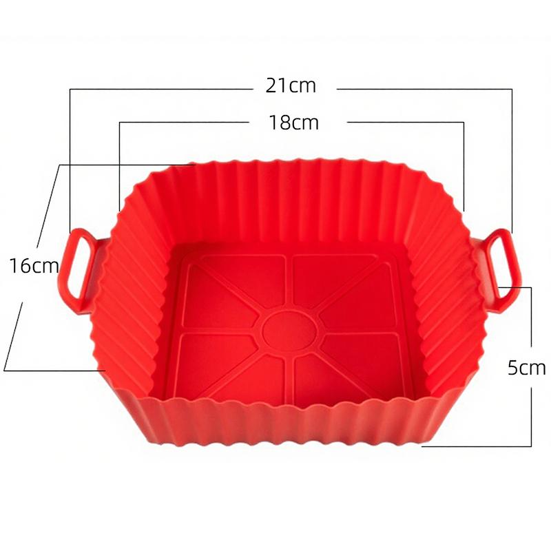 Air Fryer Silicone Liners Pot Basket Cooking Gadgets Baking Tray Non-stick Pizza Pan Oven Kitchen Accessories Reusable TMZ
