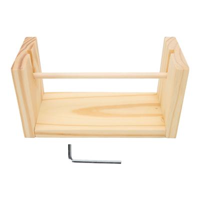 Horizontal Yarn Holder 24cm Spindle Length Prevent Knotting Glossy Rotation DIY Wooden Yarn Holder