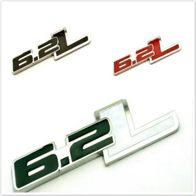 1 Pièces 6.2L 6.2L Emblrm Badge Autocollant Autocollant De Voiture Côté Aile Corps Autocollant Emblème Pour F/ord C/hevrolet