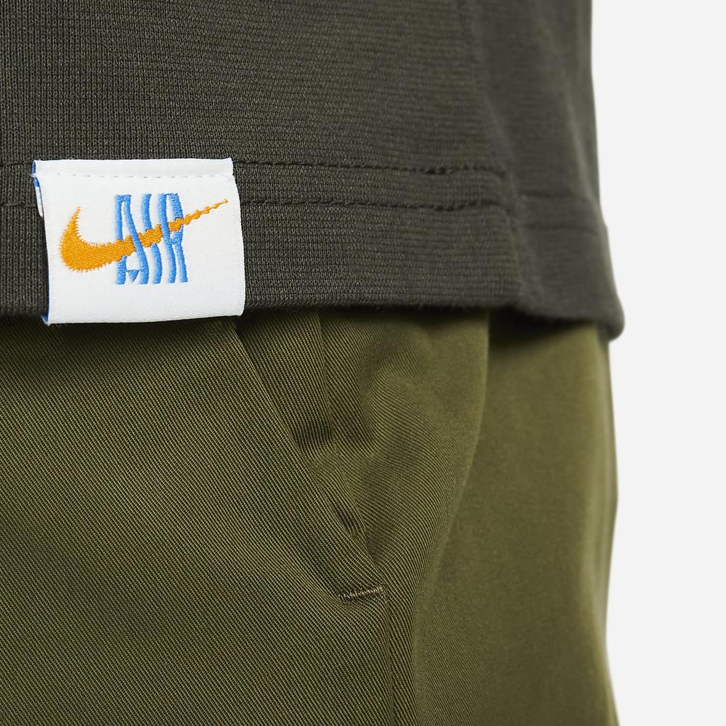 Nike Letter Print Logo Crew Neck Cotton Casual Short Sleeve T-Shirt Men Tops Green DQ1017-355