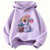 2026 Cute Rabbit Graphic Hoodie Kids Children's Sweatshirt Hoody for Boys Girls Casual Hoodies Clothes