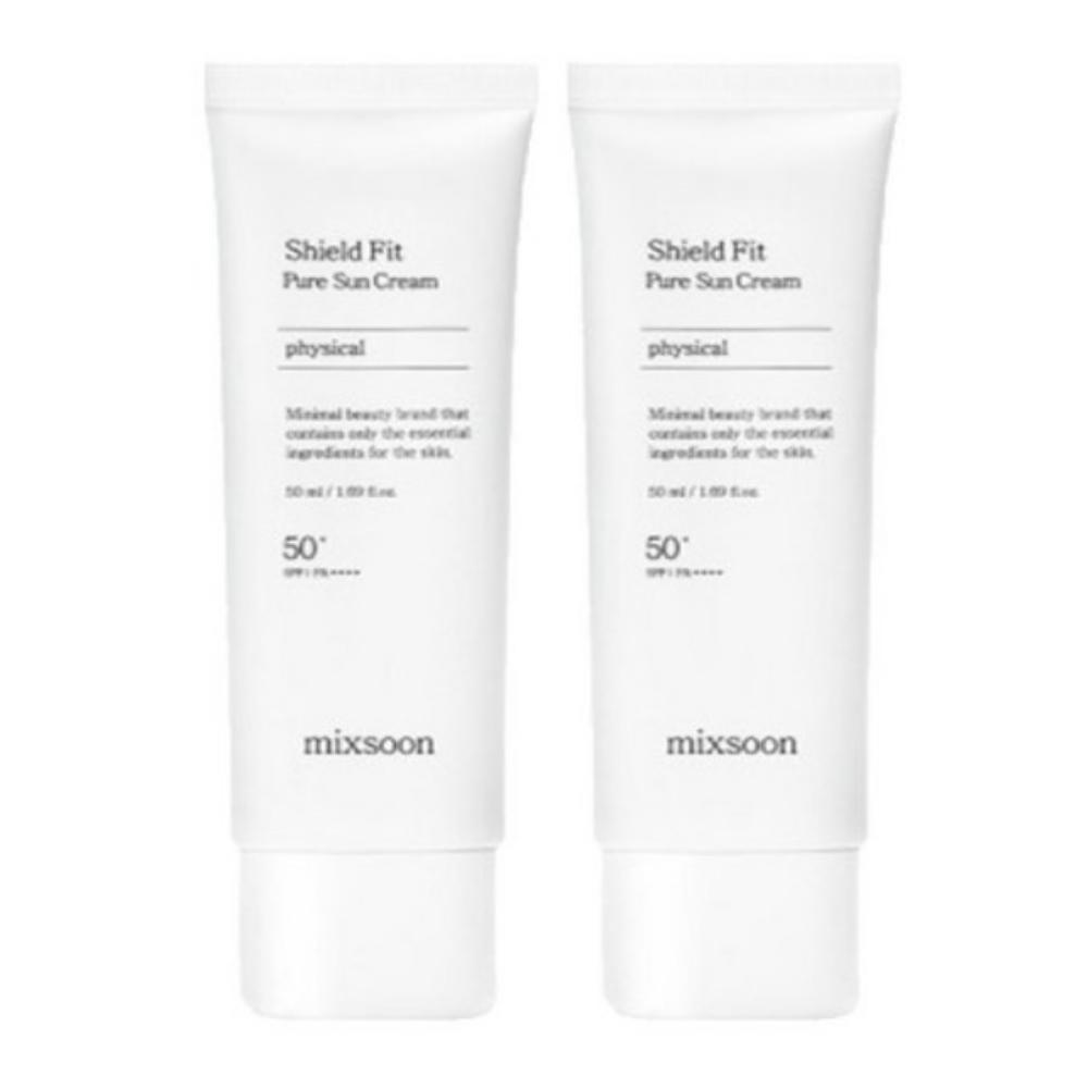 Mixsoon Shield Fit Pure Sunscreen SPF50+ PA++++ 50ml – Broad Spectrum UV Protection, 2pcs