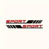1pcs "SPORT" Vinyl Car Door Stickers Diagonal Stripes, Easy Apply Side Decals for Enhanced Vehicle Aesthetics