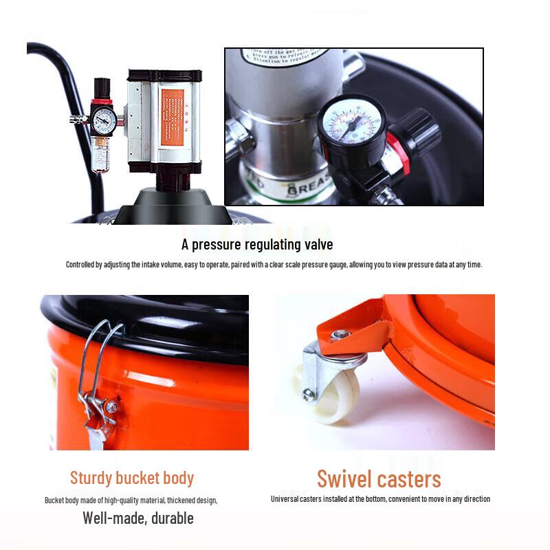 Jundelun 12L vysokotlaká pneumatická maznice CN zástrčka (adaptér součástí dodávky)