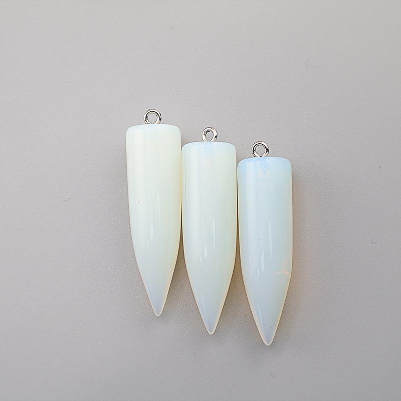 Crystal Agate Bullet Necklace Pendant & Keychain Accessory