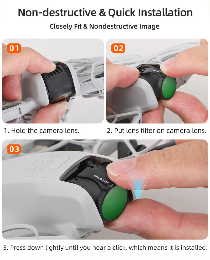 Filtro Obiettivo per DJI Neo Set Filtri ND Kit Filtri Obiettivo Fotocamera Filtro Obiettivo Fotocamera HD Vetro Ottico MCUV ND per Accessori DJI Neo
