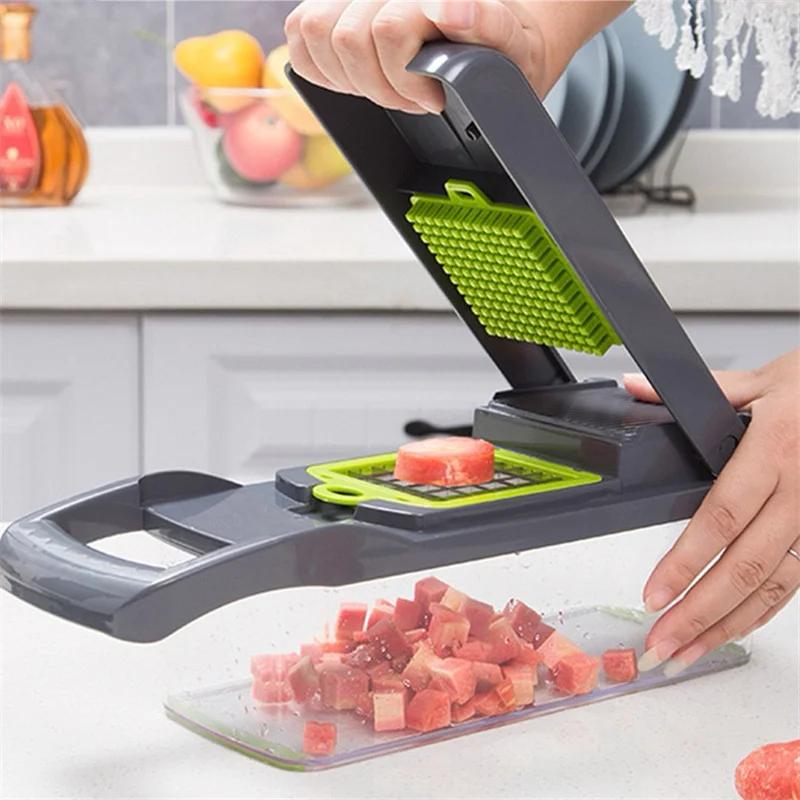 14/16 In 1 Vegetable Chopper Multifunctional Fruit Slicer Food Grate Food Chopper Onion Dicer Cut Kitchen Cutter With Container
