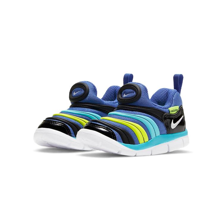 Nike Dynamo Free Low top Toddler Shoes Black Blue Yellow Infant And Toddler 343938-434