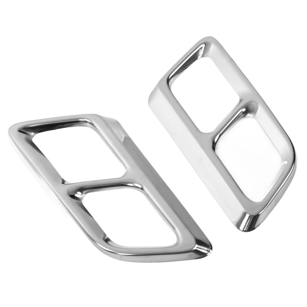 2 Stück Auspuffspitzenverkleidung FourOut Endrohrrahmen Ersatz für Cadillac XT6 202021(Helle Farbe )