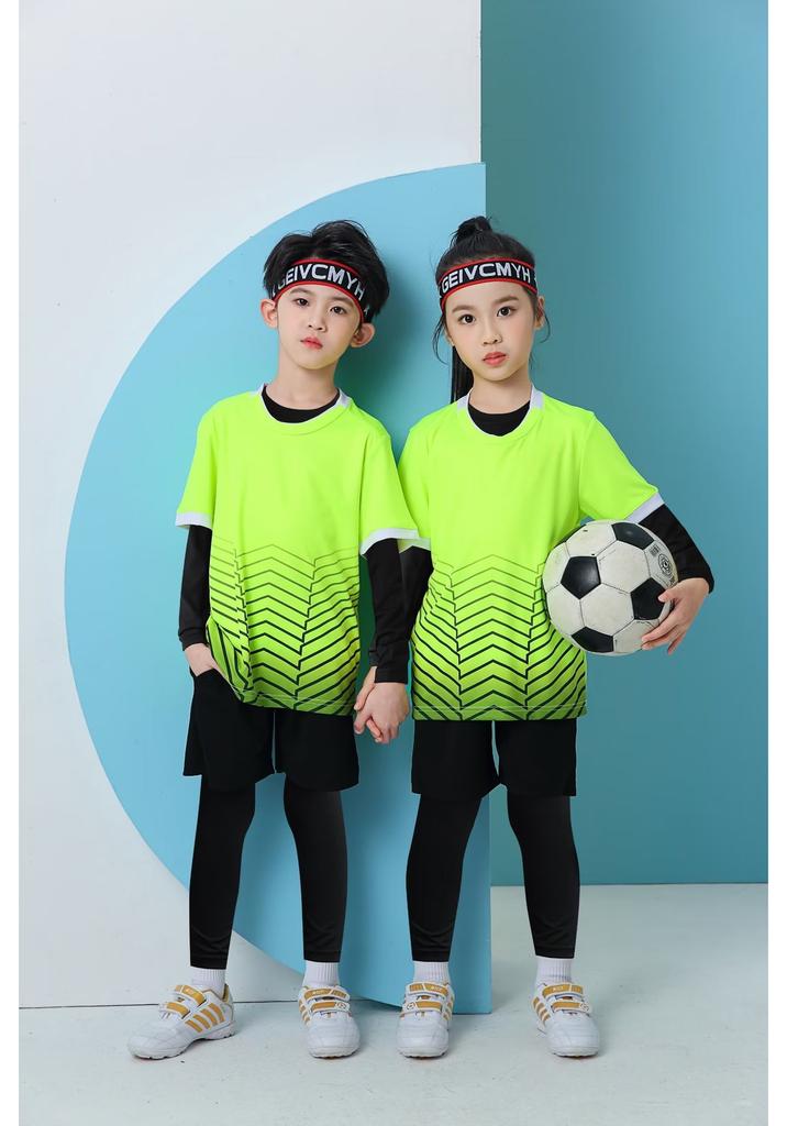 Children'S Football Jersey Light Board Set Adult Short-Sleeved Jersey Children'S Jersey Student Game Jersey Jersey Print Name