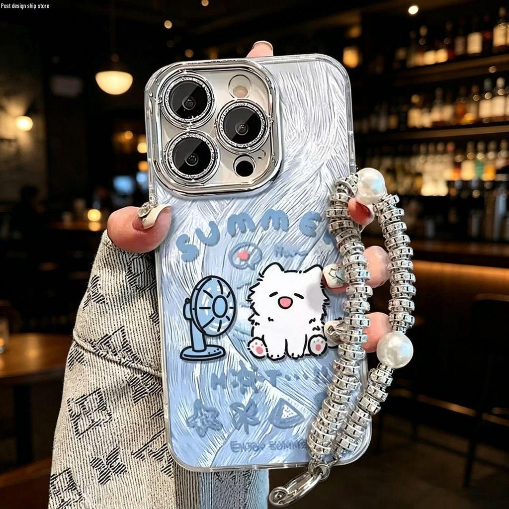 Cute Fan Puppy Phone Case Holder for iPhone 11, 12, 13, 14, and 15 Pro Max