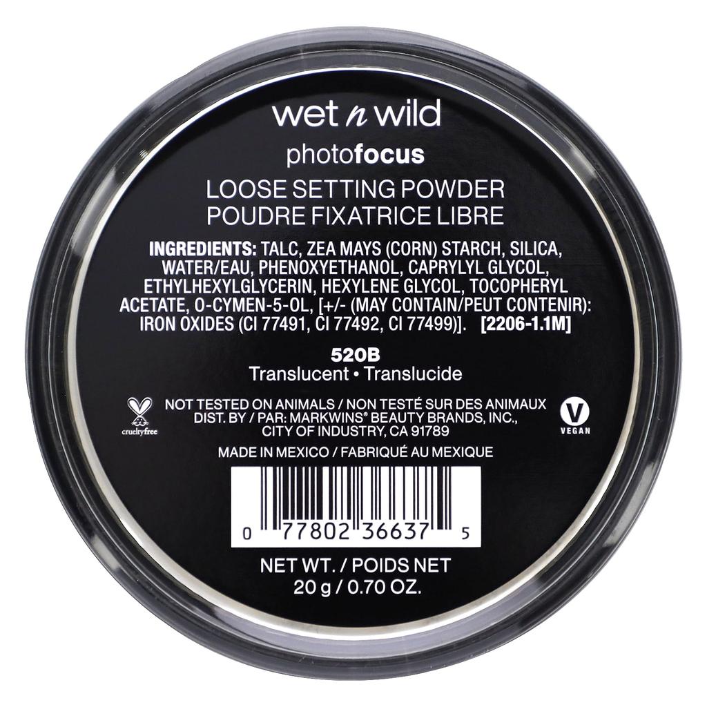Wet N Wild ProFocus™, loser Fixierpuder, 520B transluzent, 20 g (0,70 Unzen)