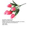 1 Branch 33cm Artificial Flower No Watering No Fade Faux Silk Cloth Wedding Bridal Handheld 6 Heads Simulation Tulips Home Decor