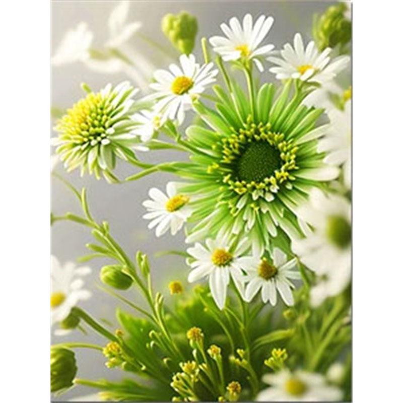 Pictura cu diamant DIY Kit cu punct de cruce cu flori Mozaic Artă pictură cu diamant Cerc complet/Diamant pătrat Decor pentru casa