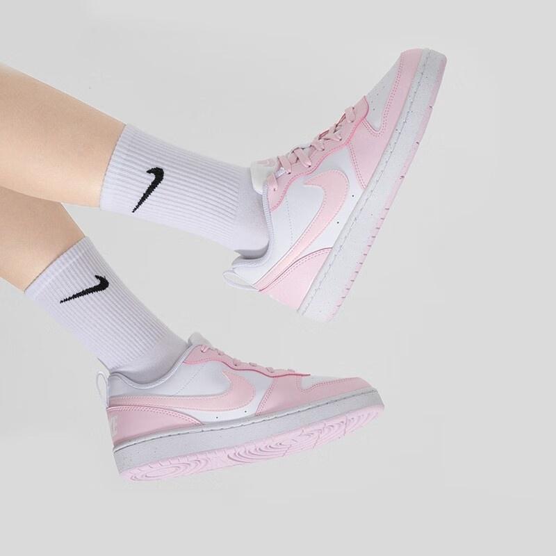 (GS) Nike Court Borough Low Recraft 'White Pink Foam' Kids' DV5456-105