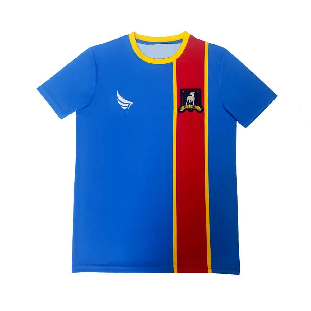 AFC Richmond Ted Lasso Blue Soccer Jersey Vertical Red Bar Design Quick Dry Sports Football Shirt Unisex Fan Training Uniform