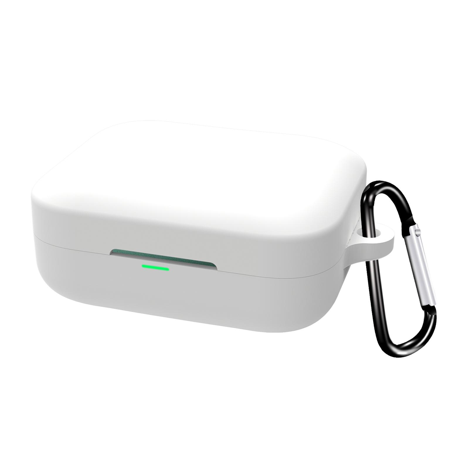 

For Realme Buds Air 7 Protective Case Bluetooth-Compatible Earphones Silicone Cover with Hook White