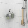 IKEA Corner Shelf Unit with Suction Zinc Plated KROKFJORDEN Cups, (004.540.05)