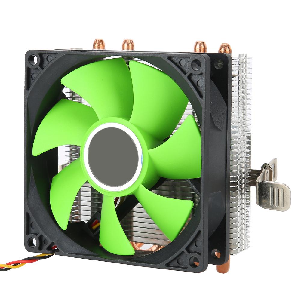 CPU Cooler Radiator Down Shot 4 Brass Heatpipe General Computer Fan (3pin without light)(Green )