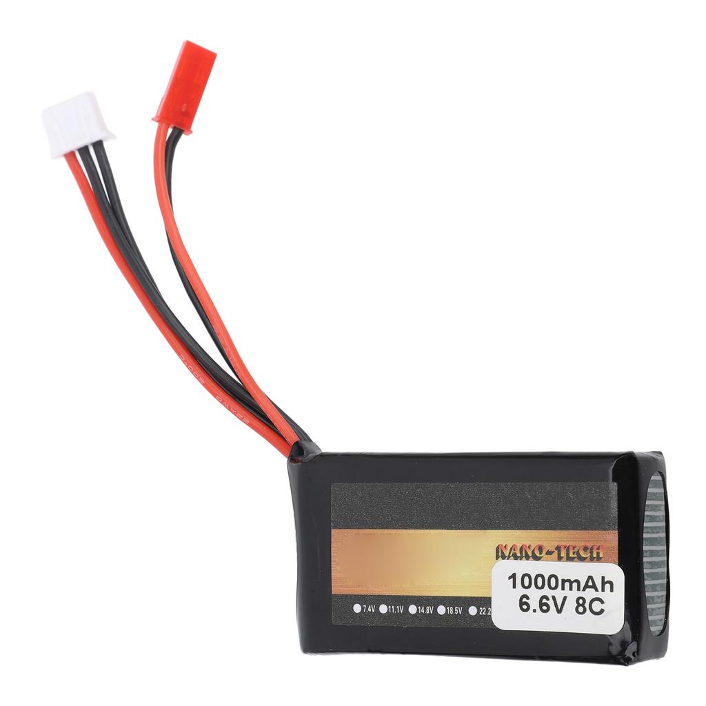 RC Receiver Lithium Battery 1000mAh 8C 6.6V RC Aircraft Remote Control Battery for MC6B 4PX 14SG 4PV 4PLS