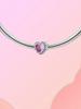 Charms Silber Rosa Schleife Herz Wecker Perlen Charm Kupferbeschichtet Passend für Charms Original Armband Zum Schmuck basteln DIY Charm